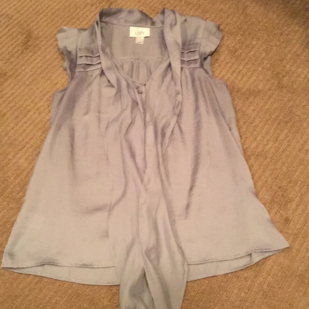 Silver button up top